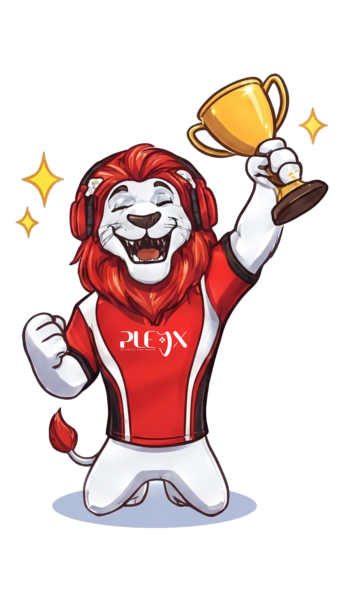 Pleion, la mascota de PLEYX, celebrando con una copa